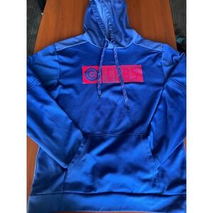 MLB Chicago Cubs Mens Blue Fleece Hoodie Sweatshirt Large Genuine Merchandise